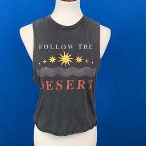 Women's Gray Graphic Tank Top